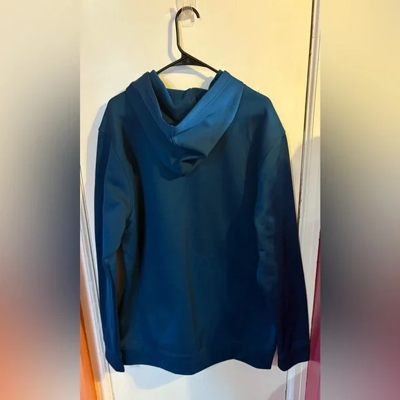 Oakley NWOT Blue Hoodie with Orange Logo - Picture 2 of 4